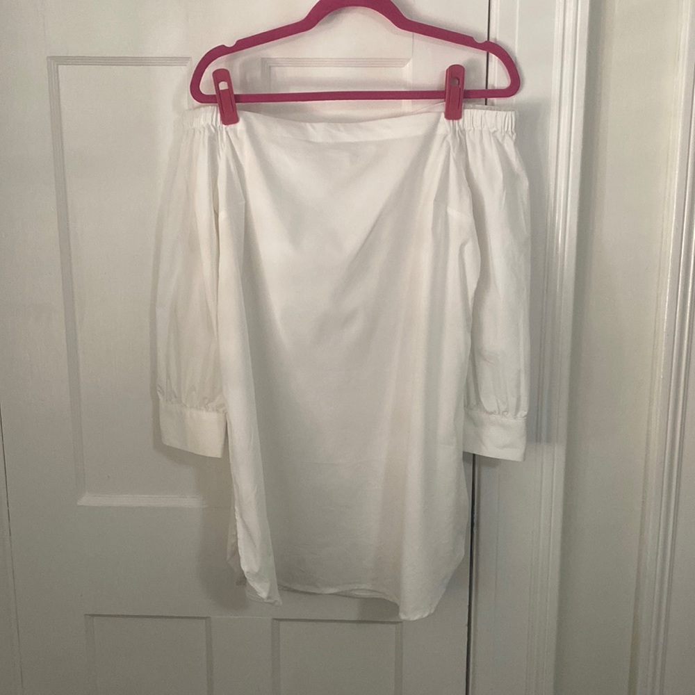 White off-shoulder dress